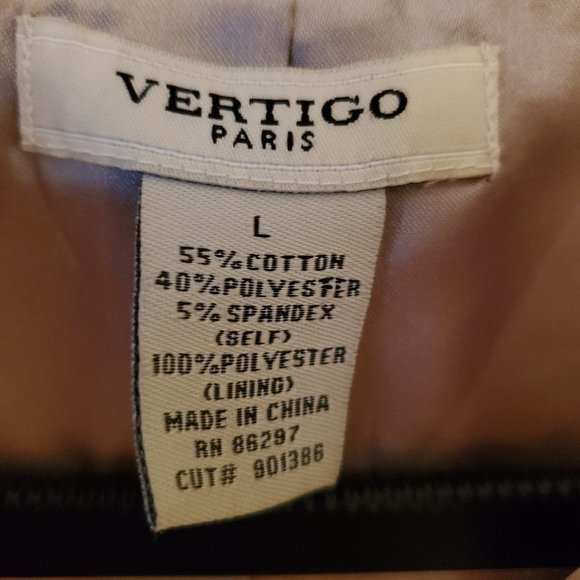 Vertigo Paris Cream Long Coat Jacket with  Snap Front Size L - Picture 7 of 10